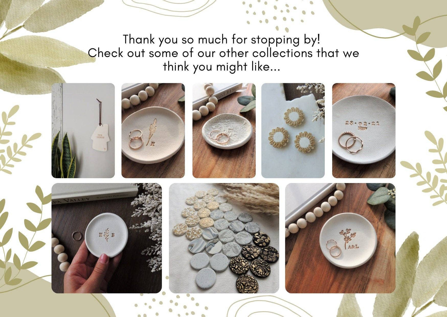 Scandinavian Christmas Ornament Set - Leaves: Three / Tan